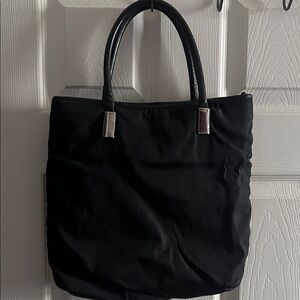 Gucci Black Tote Bag with Silver Accents